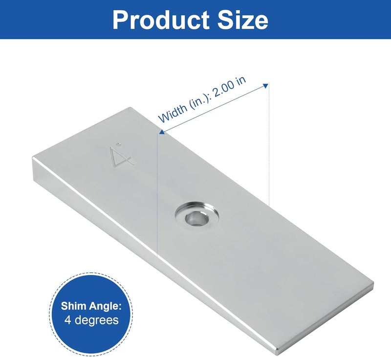 Jetuplusllc شرائح فولاذية بزاوية 4° عرض 2" 2PCS (فضي) - Image 4